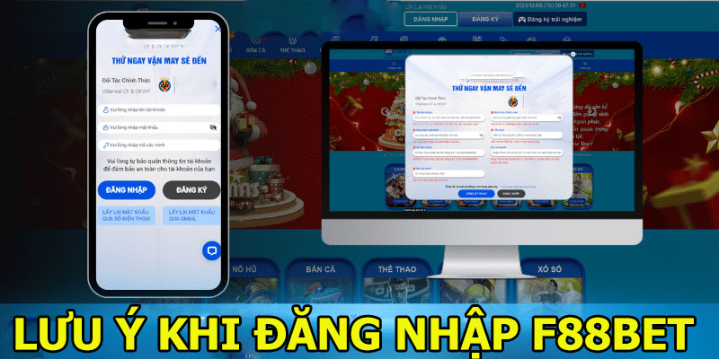 Một số lưu ý khi đăng nhập F88BET